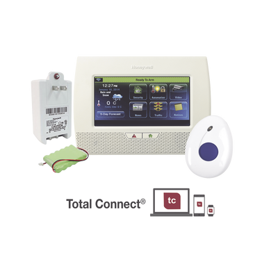 HONEYWELL HOME RESIDEO - Panel de Alarma Inalámbrico con Pantalla Táctil, Botón de Pánico y Detección de Caídas Inalámbrico