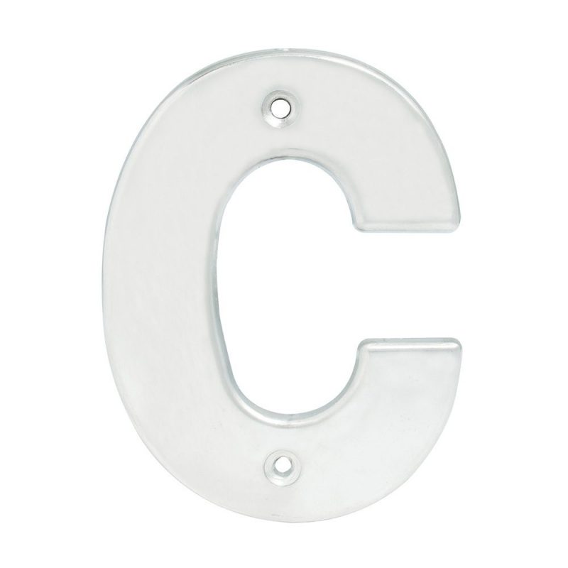 Lock - Letra C bold 4 in cromo satin