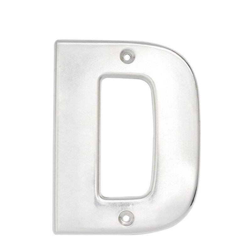 Lock - Letra D bold 4 in cromo satin