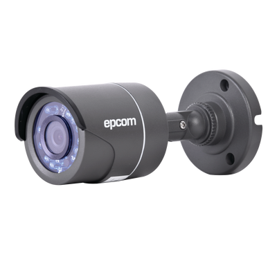 EPCOM - Bullet TURBOHD 720p / METÁLICA / Híbrida / Gran Cobertura / Lente 3.6 mm / IR Inteligente 20 mts / Exterior IP66
