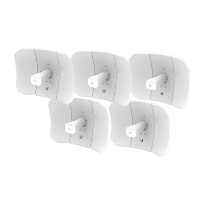 UBIQUITI - Kit de 5 LiteBeam 2x2 MIMO airMAX AC GEN2 CPE hasta 450 Mbps, 5 GHz (5150 - 5875 MHz) con antena integrada de 23 dBi