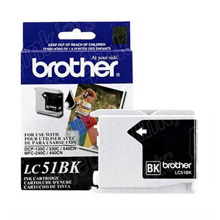 BROTHER - Tinta Brother LC51BK Rendimiento 500 Páginas MFC240C/DCP130C Color Negro