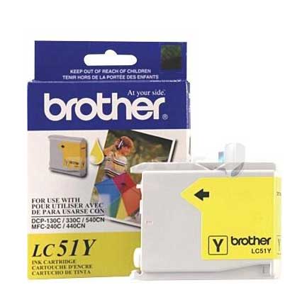 BROTHER - Tinta Brother LC51Y Rendimiento 400 Páginas MFC240C/DCP130C Color Amarillo
