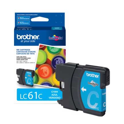 BROTHER - Tinta Brother LC61C Rendimiento 325 Páginas MFC6490 Color Cian