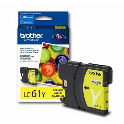 BROTHER - Tinta Brother LC61Y Rendimiento 325 Páginas Color Amarillo