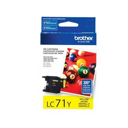 BROTHER - Tinta Brother LC71Y Rendimiento 300 Páginas Color Amarillo
