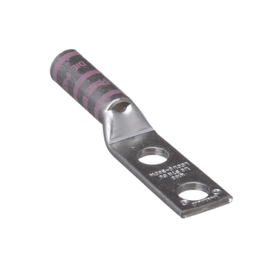 PANDUIT - Zapata de compresión LCC1/0-38DW-X para cal. 1/0 Awg, Doble barreno para tornillo prisionero de 3/8, 1 Pz