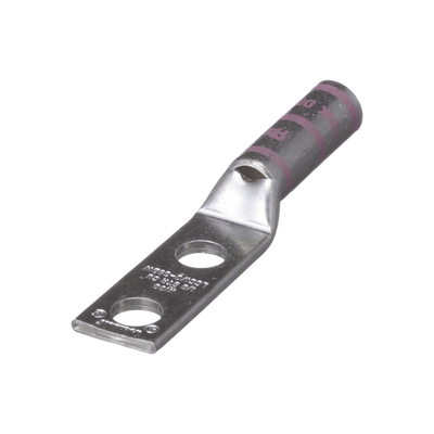 PANDUIT - Zapata de compresión LCC1/0-38DW-X para cal. 1/0 Awg, Doble barreno para tornillo prisionero de 3/8, 1 Pz