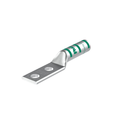 PANDUIT - Zapata de compresión LCC2-14A-Q para cal. 2 Awg, Doble barreno para tornillo prisionero de 1/4, Espaciado de orificio 16 mm, 1 Pz
