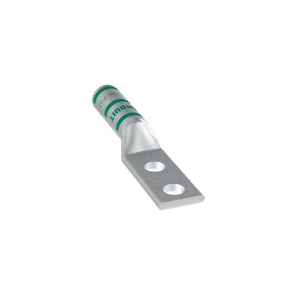 PANDUIT - Zapata de compresión LCC2-14A-Q para cal. 2 Awg, Doble barreno para tornillo prisionero de 1/4, Espaciado de orificio 16 mm, 1 Pz