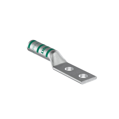 PANDUIT - Zapata de compresión LCC2-14A-Q para cal. 2 Awg, Doble barreno para tornillo prisionero de 1/4, Espaciado de orificio 16 mm, 1 Pz