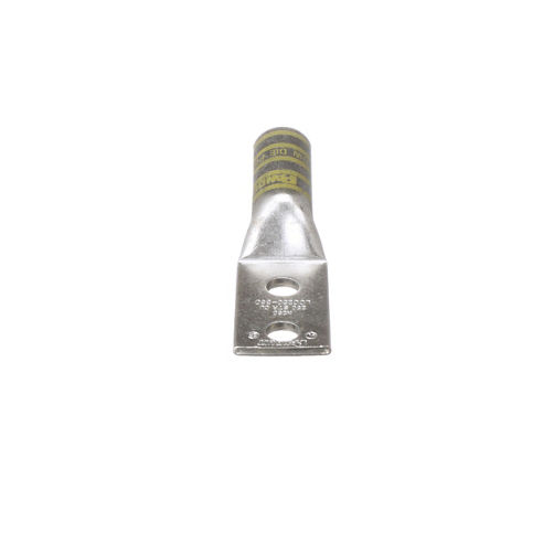 PANDUIT - Terminal Doble Ojillo para Cable 6 AWG, Orificio 1/4, Distancia de 16mm entre orificios. Paquete de 50 Piezas