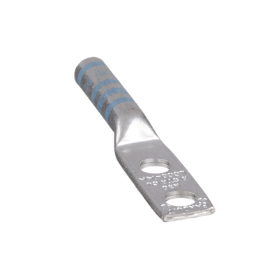 PANDUIT - Zapata de compresión LCC6-14A-L para cal. 6 Awg, Doble barreno para tornillo prisionero de 1/4, Espaciado de orificio 16mm, 1 Pz