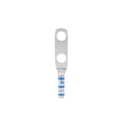 PANDUIT - Zapata de compresión LCC6-38D-L para cal. 6 Awg, Doble barreno para tornillo prisionero de 3/8, Espaciado de orificio 25.4mm, 1 Pz