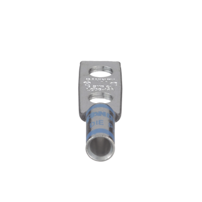 PANDUIT - Zapata de compresión LCD6-14A-L para cal. 6 Awg, Doble barreno para tornillo prisionero de 1/4, Espaciado de orificio 16mm, 1 Pz