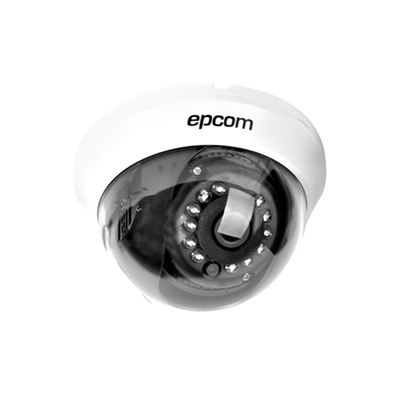 EPCOM - Domo TURBOHD 1 Megapixel (720p) / Gran Angular 92° / Lente 2.8 mm / Híbrida / IR Inteligente 20 mts / Interior