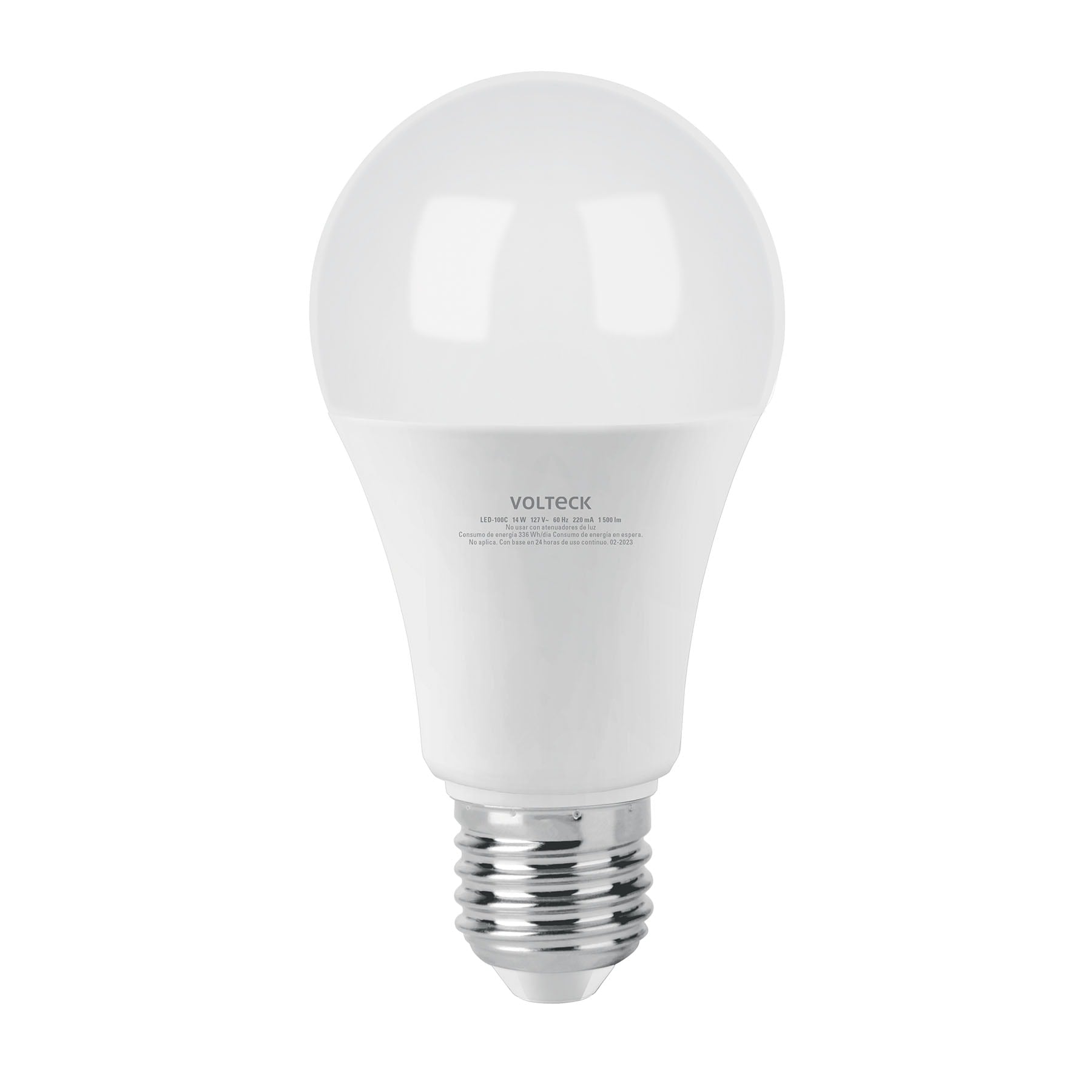 Lampara LED A19 14 W (equiv. 100 W) luz calida, caja Volteck