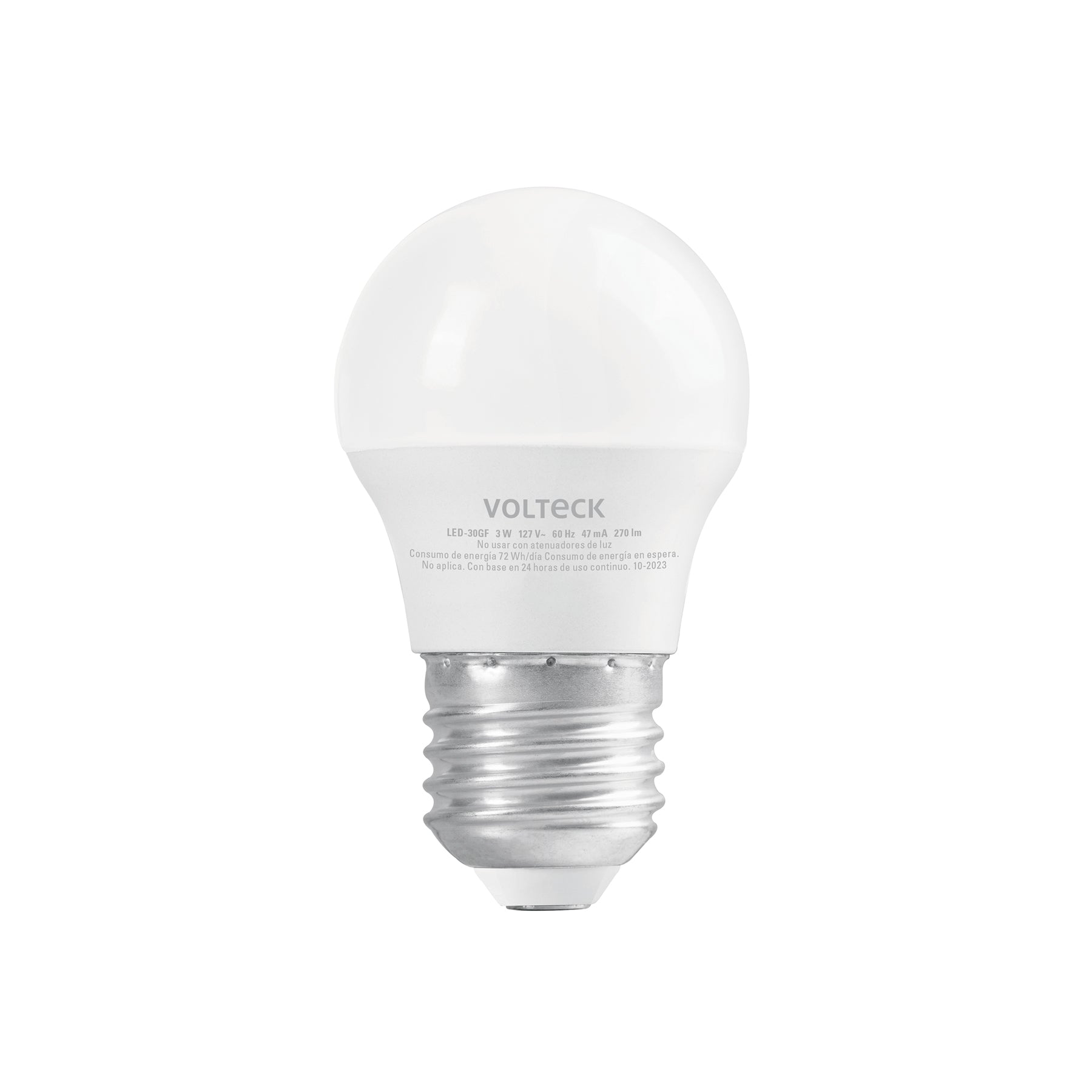 Lampara LED G45 3 W (equiv. 25 W) luz de dia blister Volteck