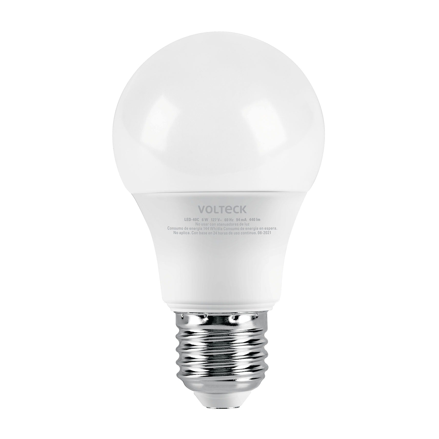Lampara LED A19 6 W (equiv. 40 W) luz calida blister Volteck