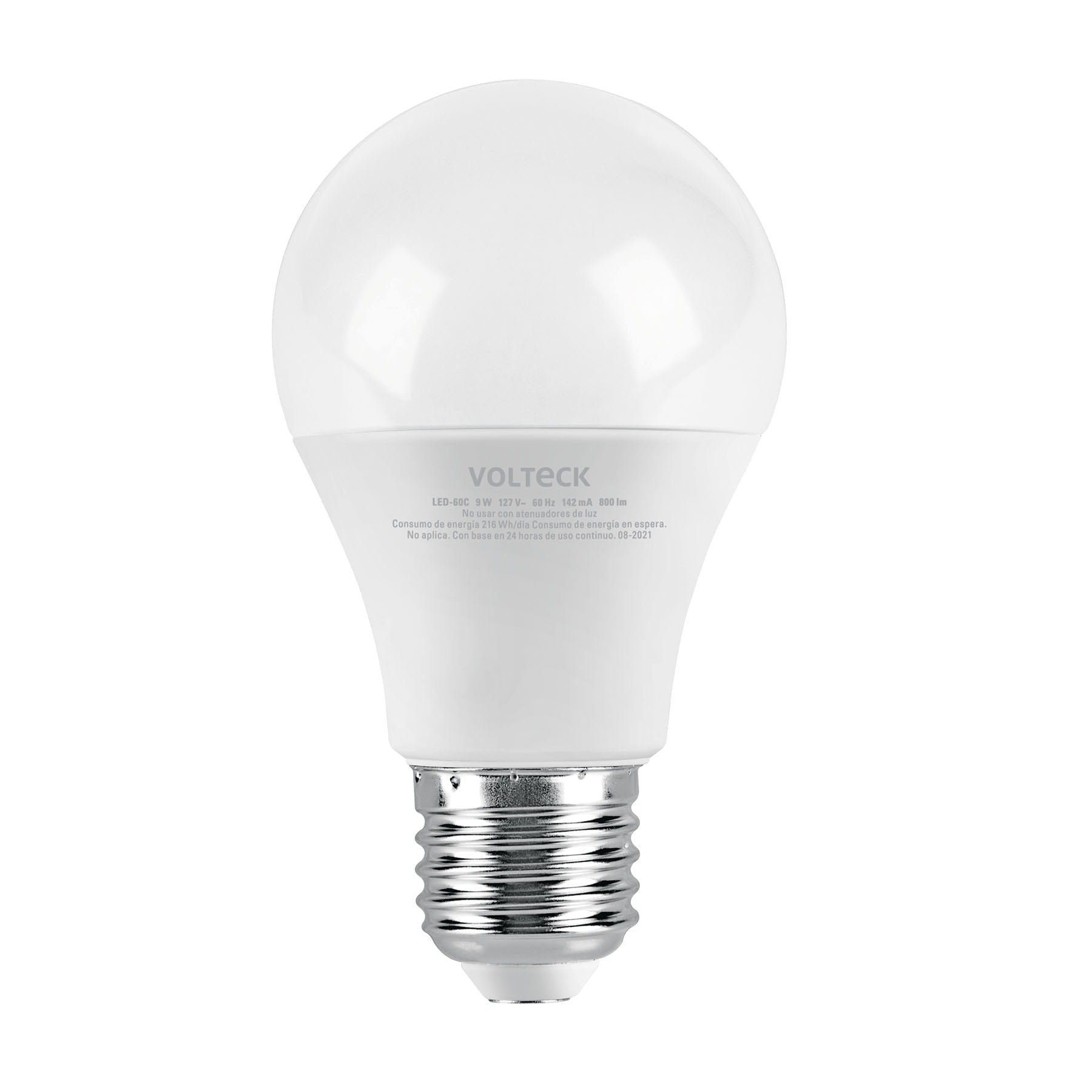 Lampara LED A19 9 W (equiv. 60 W) luz calida blister Volteck