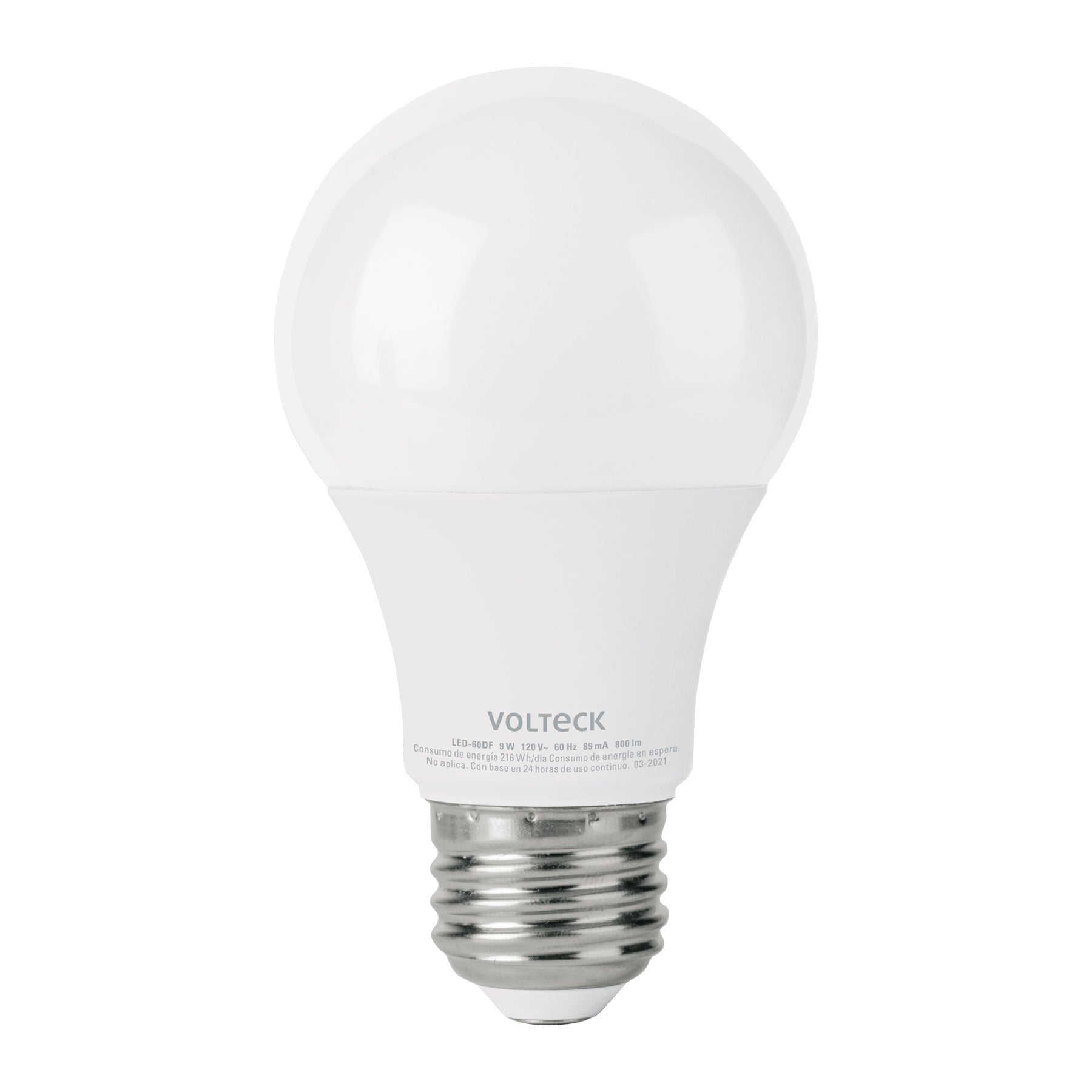 Lampara de LED atenuable tipo bulbo 9 W luz de dia, blister