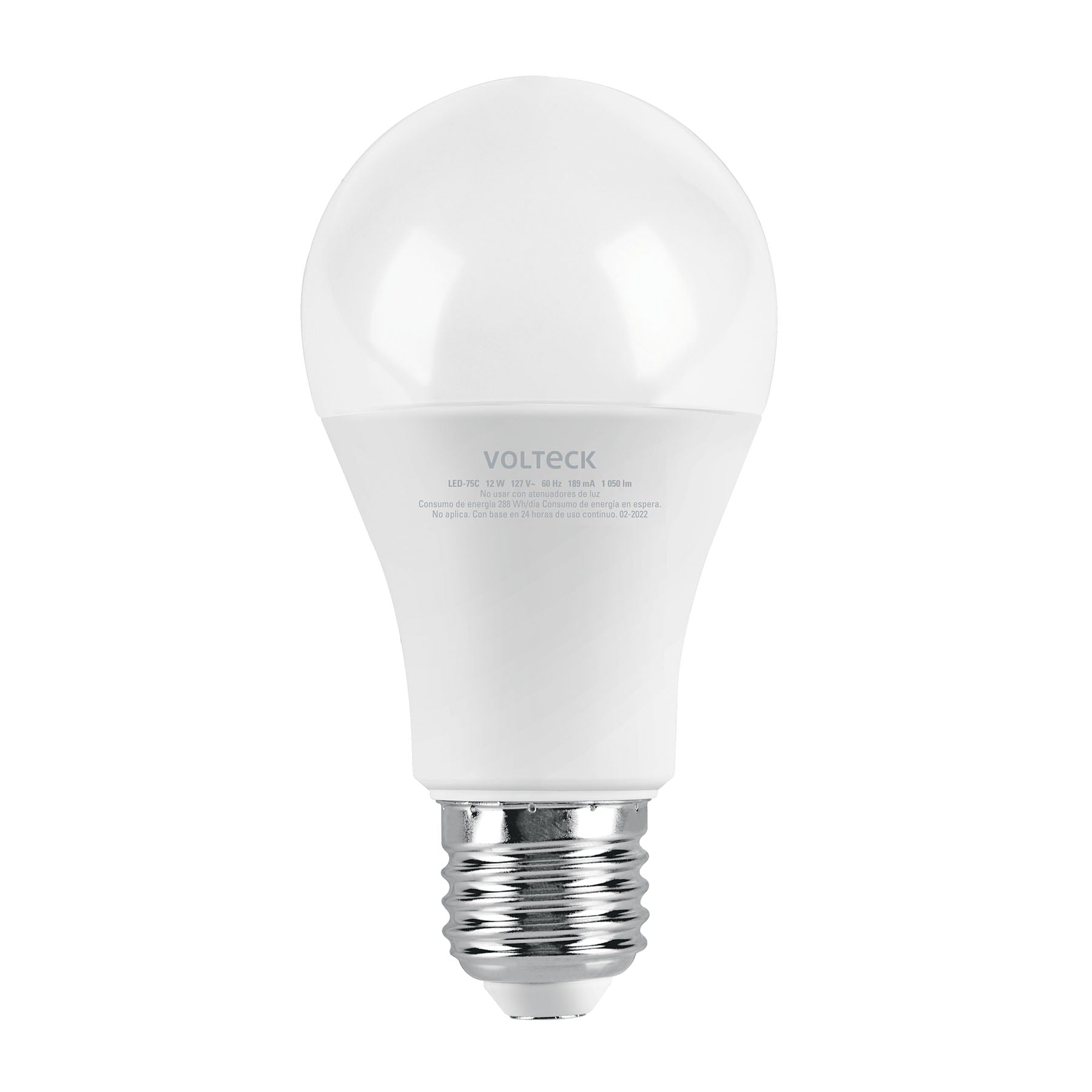 Lampara LED A19 12 W (equiv. 75W) luz calida blister Volteck