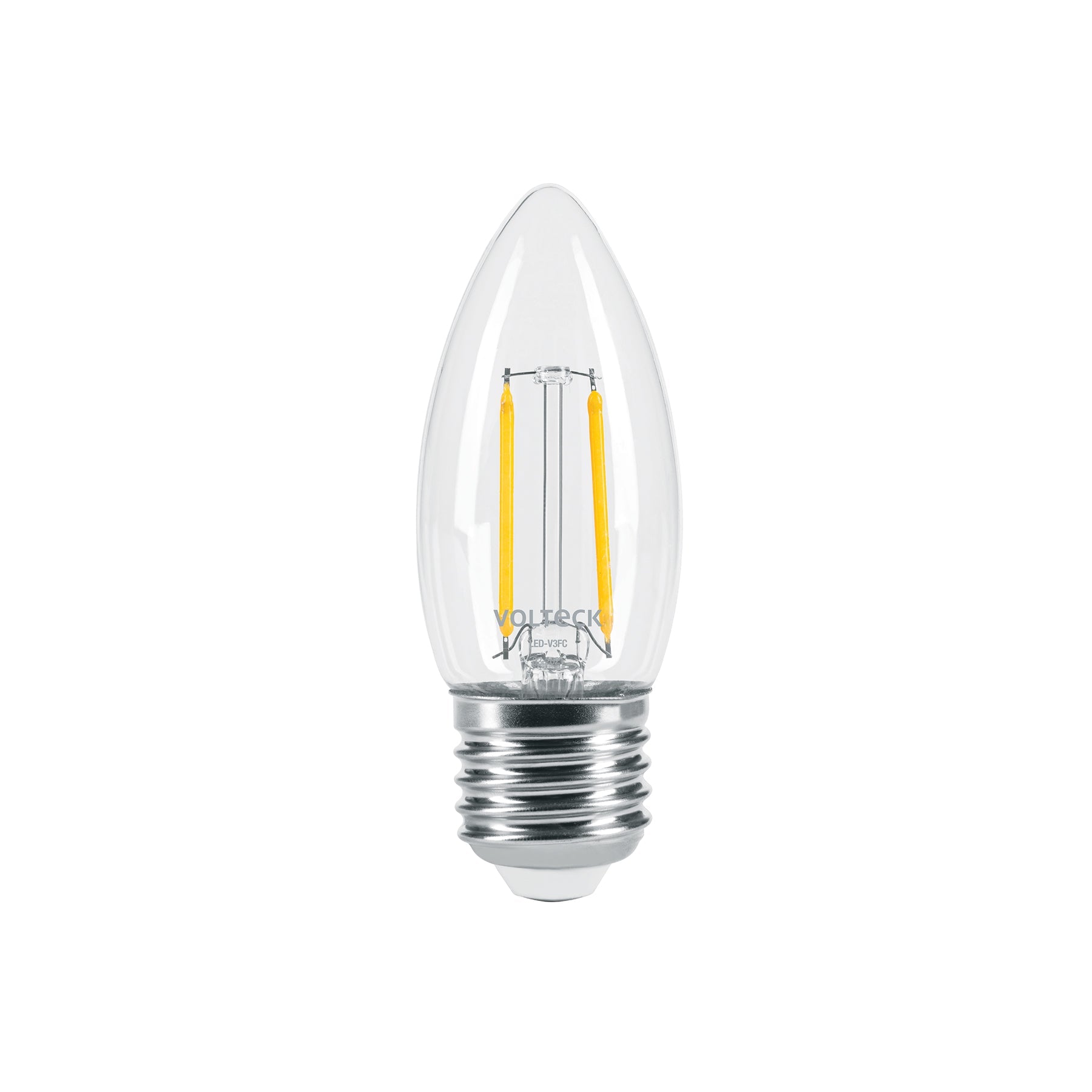 Lampara LED tipo vela 3 W con filamento luz calida, blister