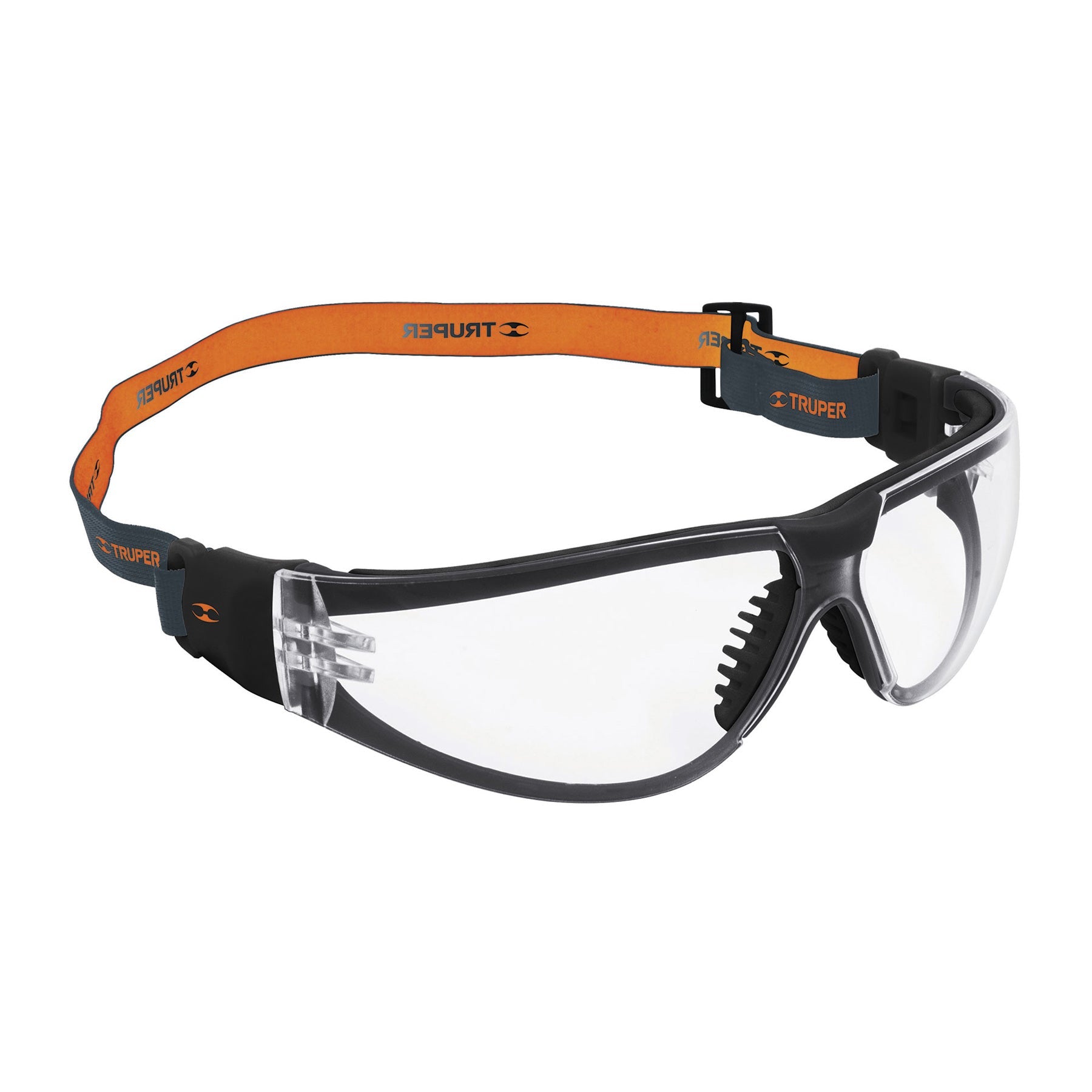 Lentes de seguridad, transparente con banda elastica, Active