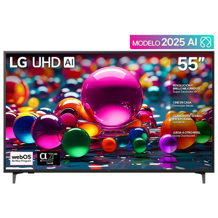 LG ELECTRONICS - Televisor LG 55" UHD AI UA75 4K Smart TV 2025
