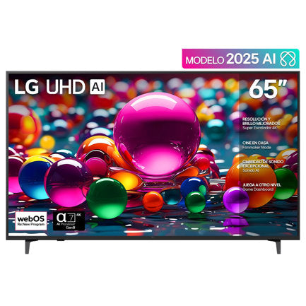 LG ELECTRONICS - Televisor LG 65" UHD AI UA75 4K Smart TV 2025