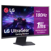 LG ELECTRONICS - Monitor LG UltraGear 27 " QHD 2560 x 1440 VA Display Curvo 180Hz 1ms GtG AMD FreeSync
