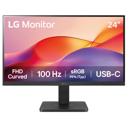 LG ELECTRONICS - Monitor LG 24 pulgadas Curvo 24U421A  FHD 100Hz  HDMI USD TIPO C