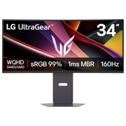 LG ELECTRONICS - Monitor LG 34" UltraGear Curvo WQHD 3440x1440 Panel VA Antirreflejo 160Hz Negro