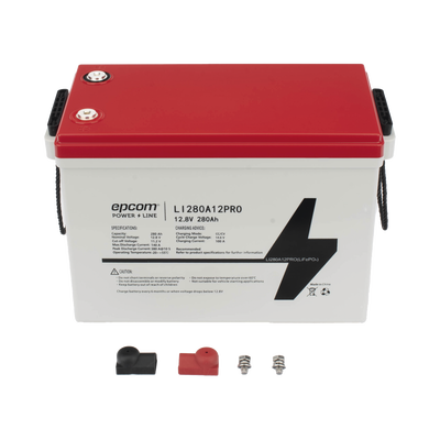 EPCOM POWERLINE - Batería de Litio Ciclo Profundo, 12.8 Vcc 280Ah,  6000 ciclos, LiFePO4  , Solar, Marina, Máximo 140 A de Descarga