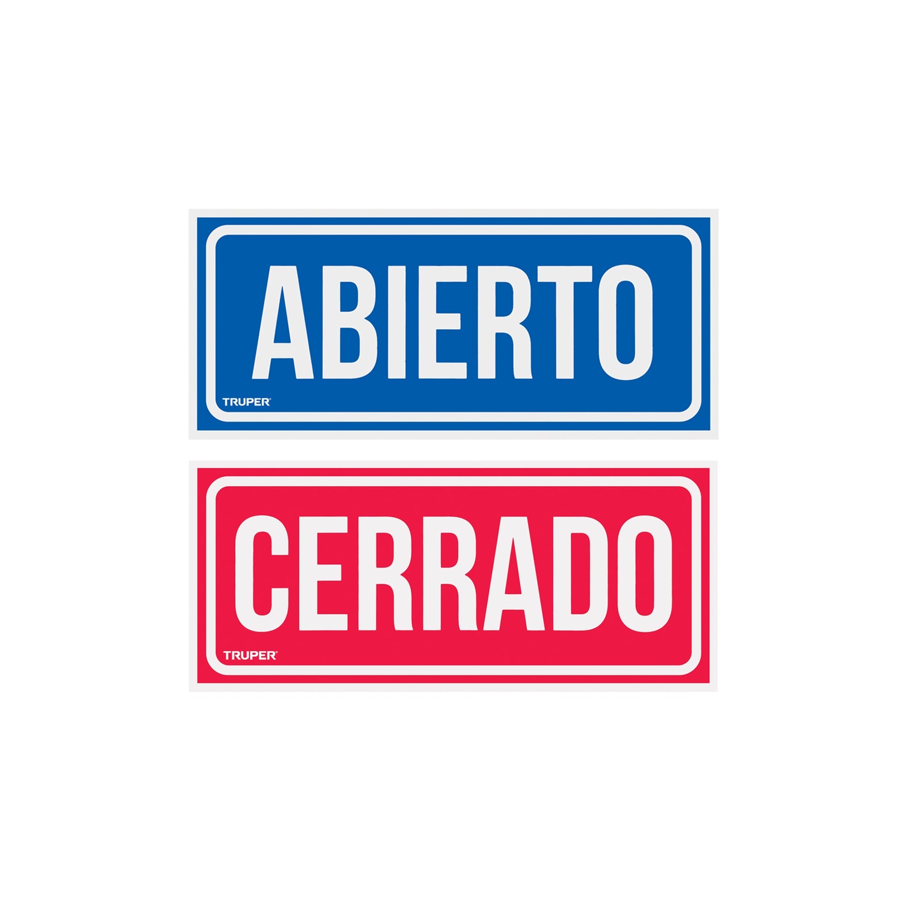 Letrero de señalización 'ABIERTO/CERRADO', 28 x 12 cm