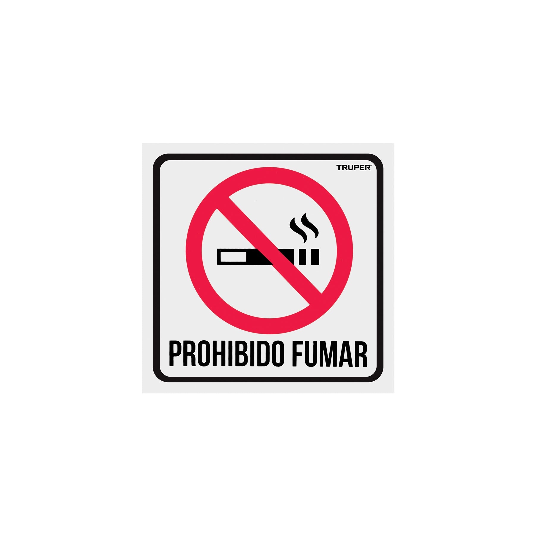 Letrero de señalización 'NO FUMAR', 19 x 19 cm, Truper