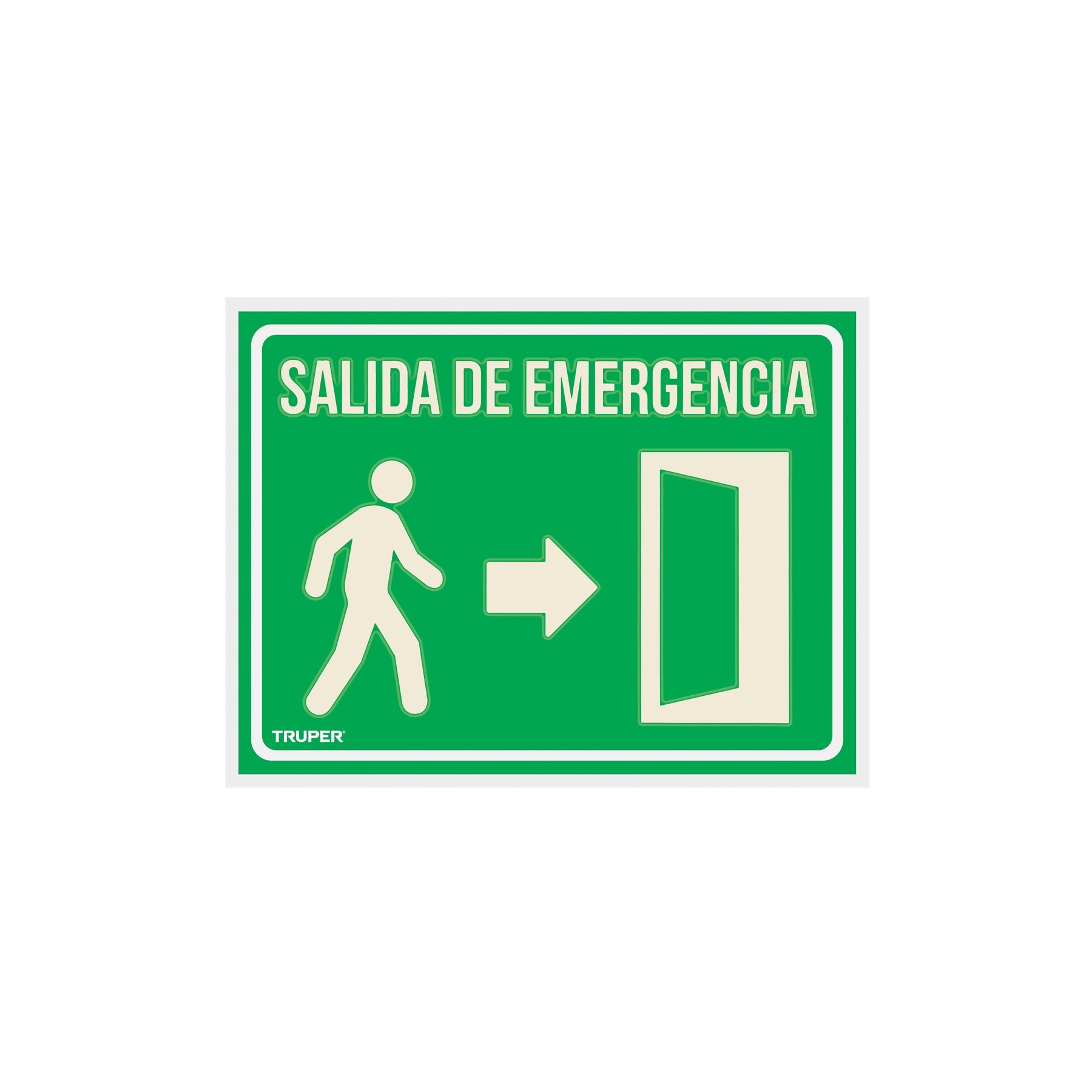 Letrero de señalización 'SALIDA DE EMERGENCIA', 21 x 28 cm