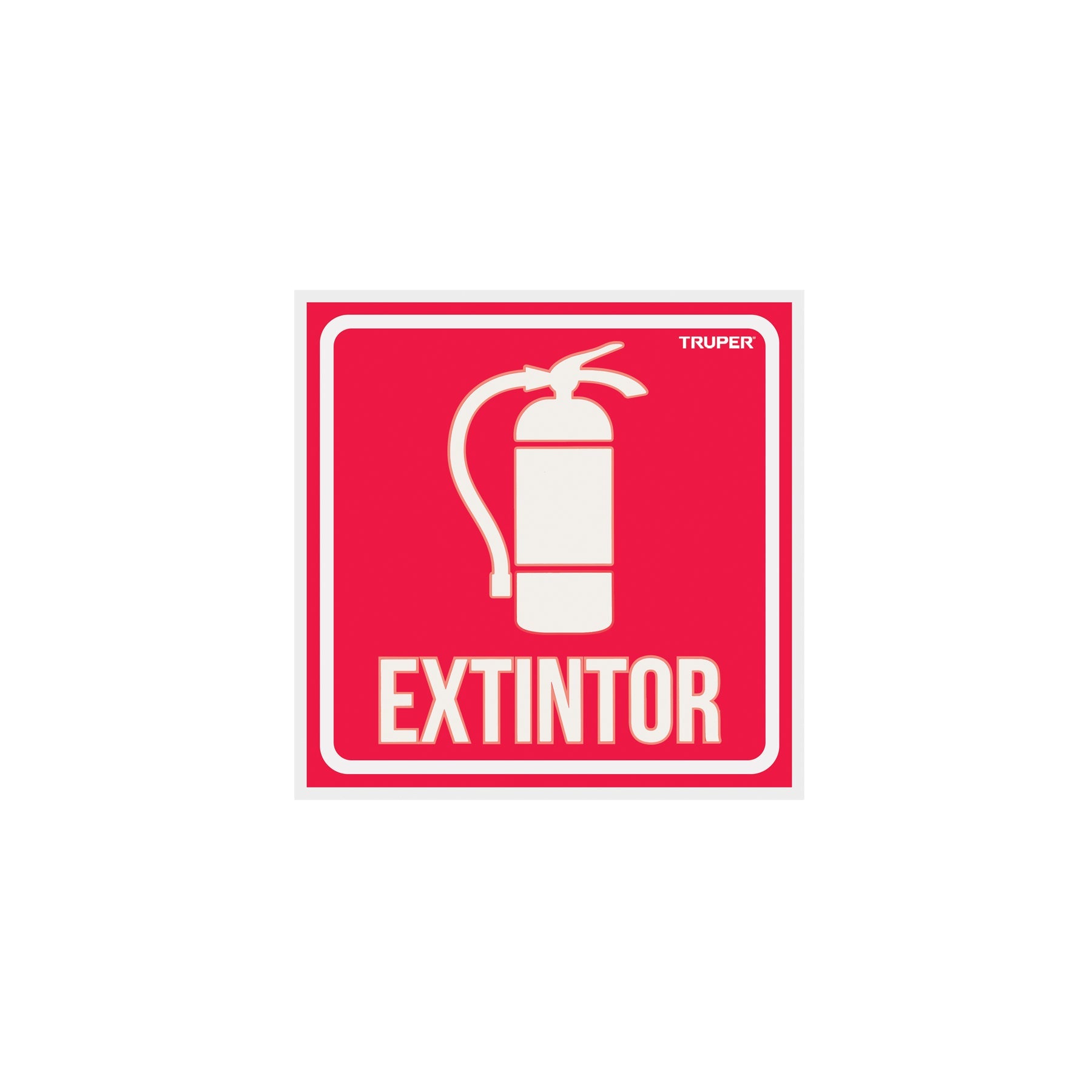 Letrero de señalización 'EXTINTOR', 19 x 19 cm, Truper