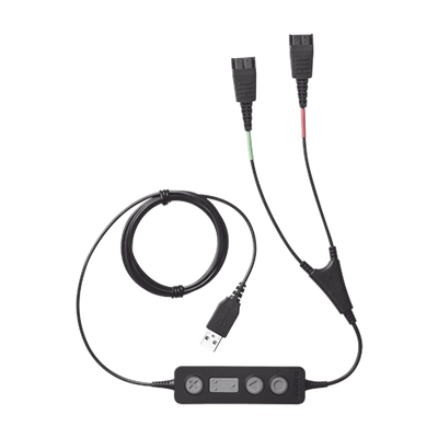 JABRA - Jabra Link 265 USB/QD cable de entrenamiento, para conectar 2 diademas simultaneas con puerto USB (265-09)