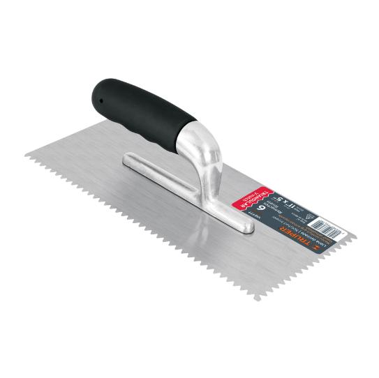 Llana 11' dentado triangular, 6 remaches, mgo comfort grip