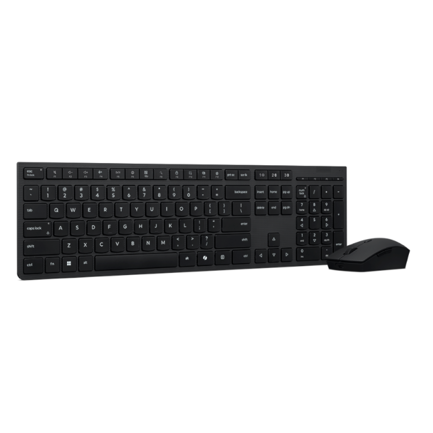 LENOVO - Kit Teclado y Mouse Lenovo Inalámbricos Recargables y Ultrafinos Español LA 2.4 GHz Bluetooth