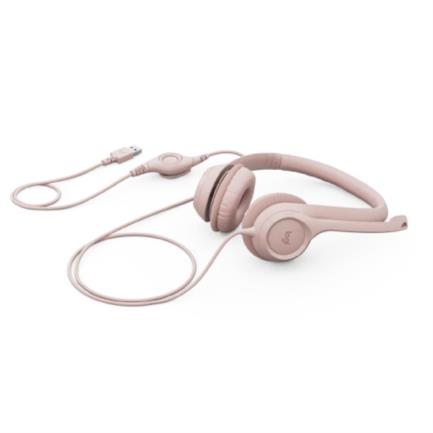 LOGITECH - Audífonos Logitech USB H390 para Computadora con Audio Dígital Mejorado Control en Cable Color Rosa