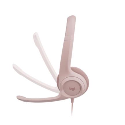 LOGITECH - Audífonos Logitech USB H390 para Computadora con Audio Dígital Mejorado Control en Cable Color Rosa