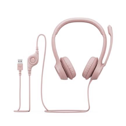 LOGITECH - Audífonos Logitech USB H390 para Computadora con Audio Dígital Mejorado Control en Cable Color Rosa