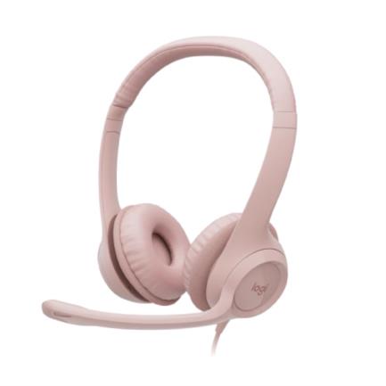 LOGITECH - Audífonos Logitech USB H390 para Computadora con Audio Dígital Mejorado Control en Cable Color Rosa