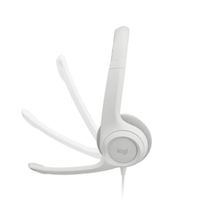 LOGITECH - Audífonos Logitech USB H390 para Computadora con Audio Dígital Mejorado Control en Cable Color Blanco Crudo