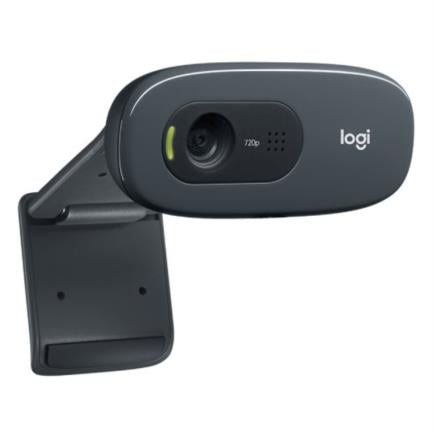 LOGITECH - Cámara Web Logitech C270 HD 720p Plug-Play Micrófono Integrado Color Negro