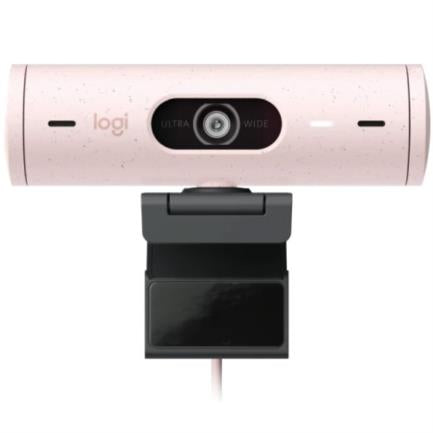 LOGITECH - Cámara Web Logitech Brio 500 FHD Resolución 1080p Corrección Iluminación Encuadre Automático Color Rosa