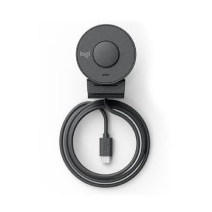 LOGITECH - Cámara Web Logitech Brio 300 1080p USB-C con Corrección Iluminación Automática Micrófono Color Grafito