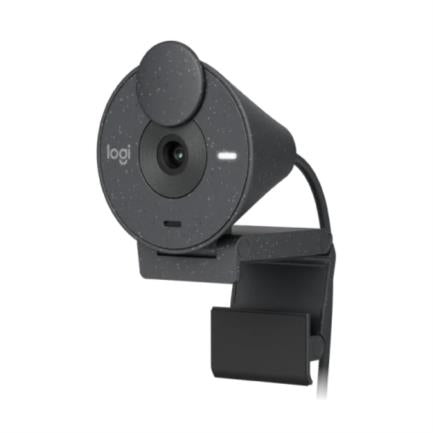 LOGITECH - Cámara Web Logitech Brio 300 1080p USB-C con Corrección Iluminación Automática Micrófono Color Grafito